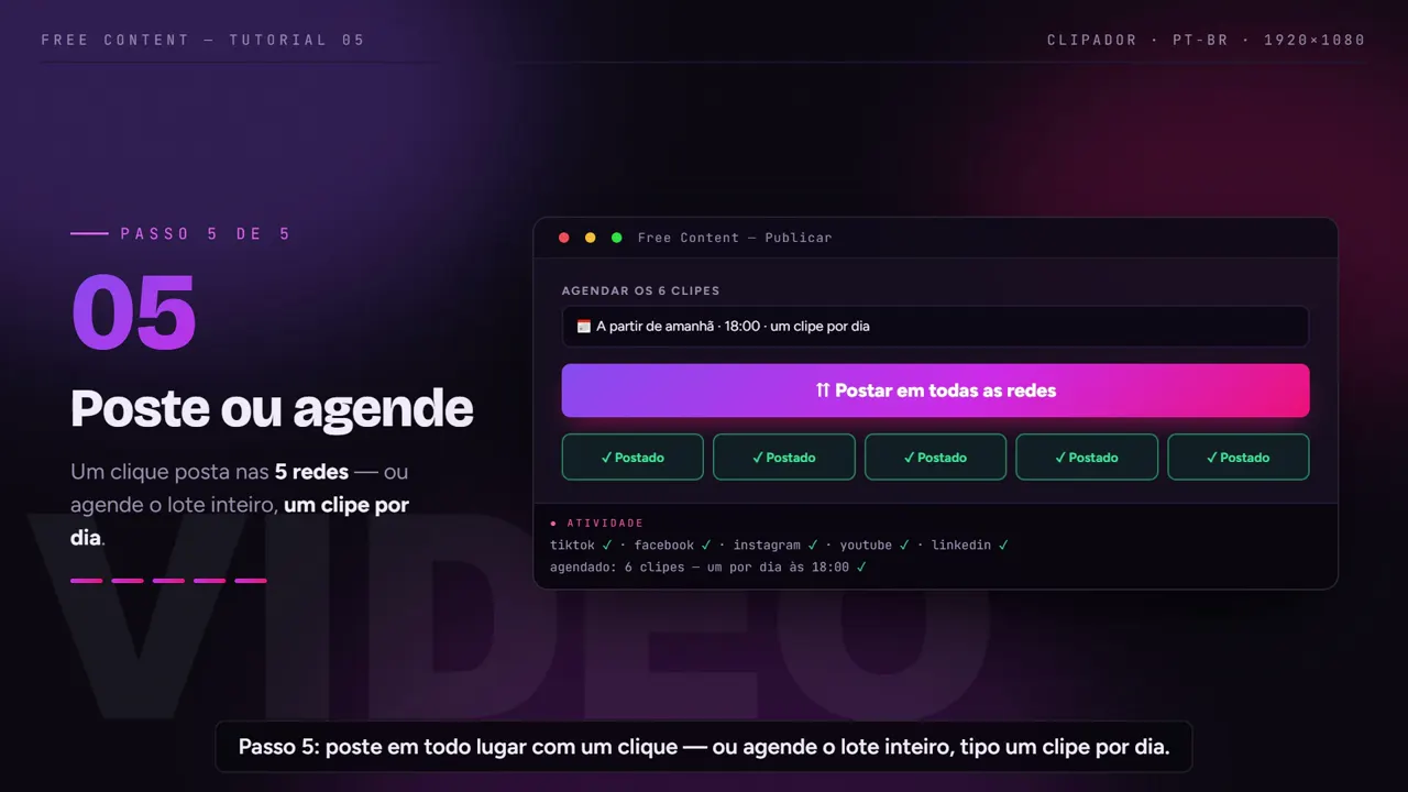 Passo 4: poste nas suas redes ou agende um corte por dia