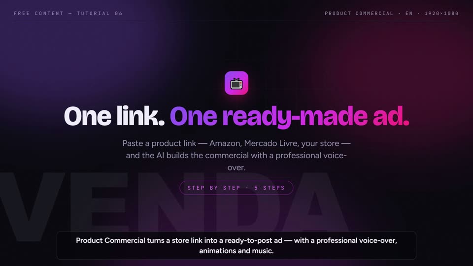 Comercial de producto en Free Content