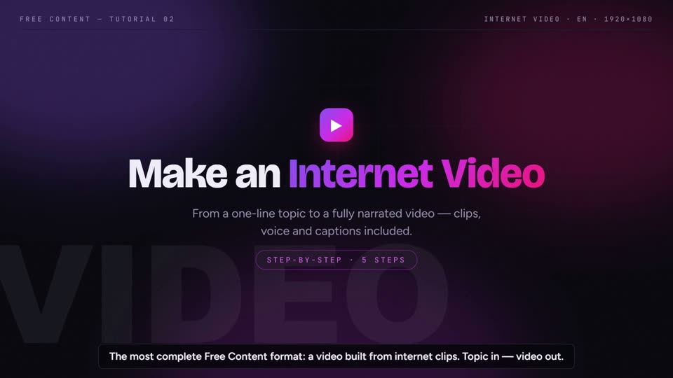 Tutorial del video con clips de internet